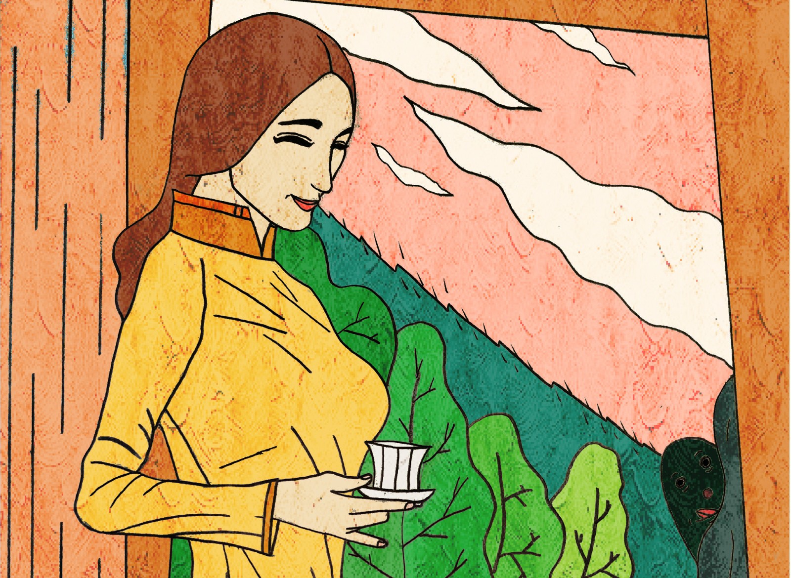 茶人服：宛若水墨丹青 在时光深处 就这么清雅着